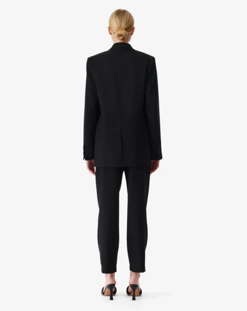 Allan Wool Blazer Jacket Black