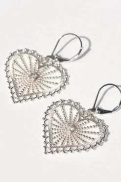 Amor Earrings Sterling Silver - White Zircon