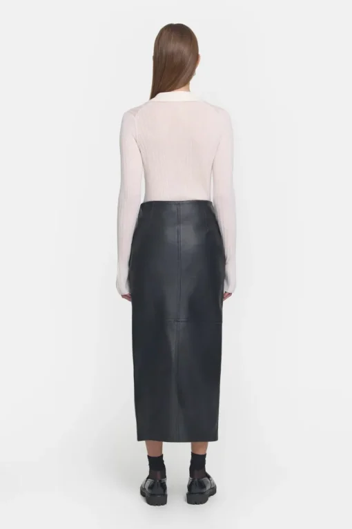 Antihero Leather Skirt Black