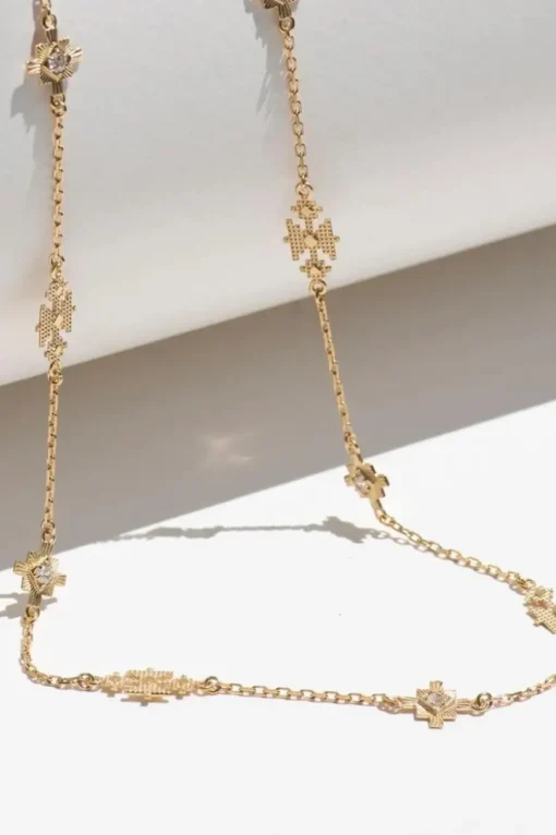 Ayllu Necklace Gold - White Zircon