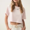 Beam Embroidered Logo Tee Pastel Pink