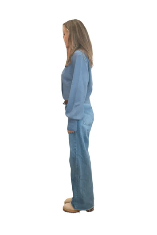 Bec Cashmere Knit Cardigan Infinity Blue