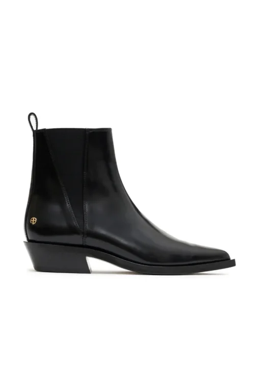 Bekah Flat Boots High Shine Black
