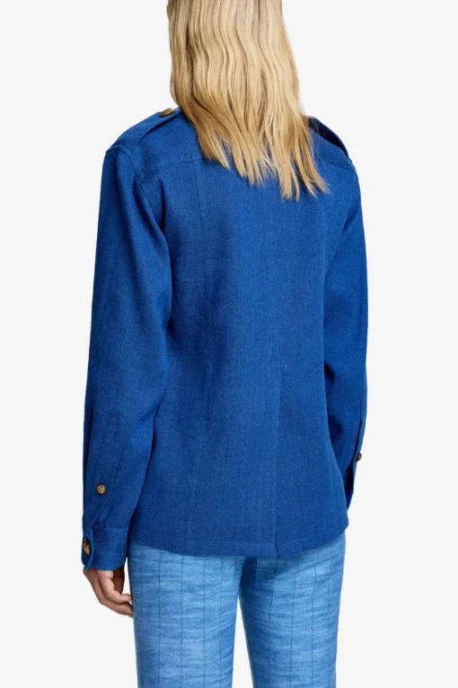 Bellows Pocket Army Jacket French Blue