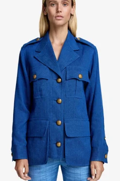 Bellows Pocket Army Jacket French Blue