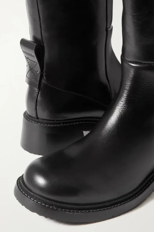 Bonni Leather Knee Boots Black
