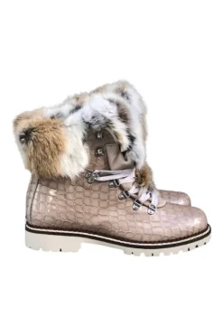 Brigit Croco Boot Champagne