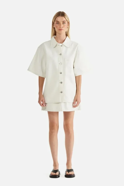 Brooke Denim Shirt White