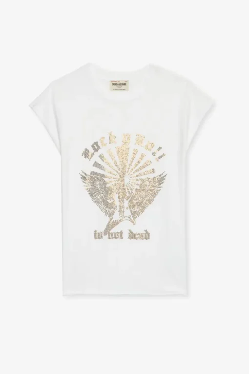 Cloe Guitar Tank Top White
