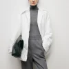 Collared White Puffer Jacket