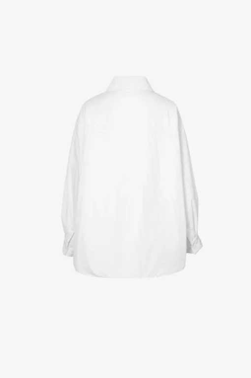 Collared White Puffer Jacket