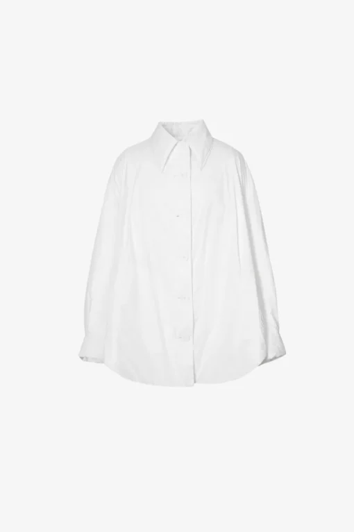 Collared White Puffer Jacket