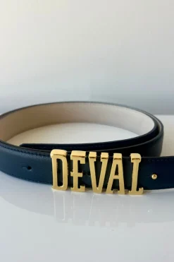 Deval Reversible Belt Navy/ Cream Excluding Buckle