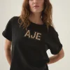 Devotion Braided Logo Tee Black/ Taupe