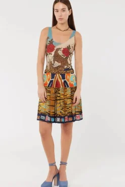 Diana Pleated Skirt Oriental