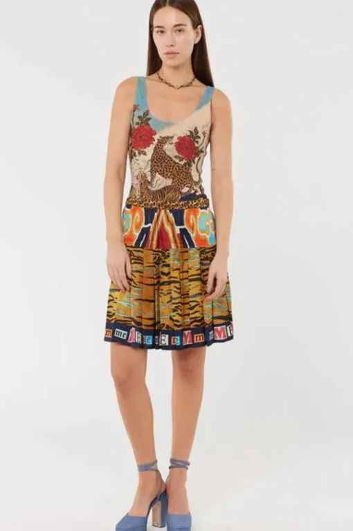 Diana Pleated Skirt Oriental