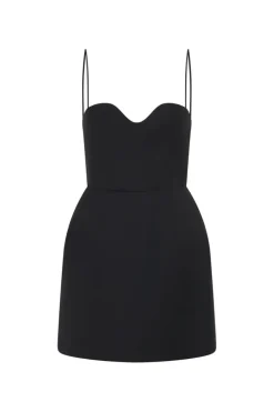 Doherty Peplum Mini Dress Black