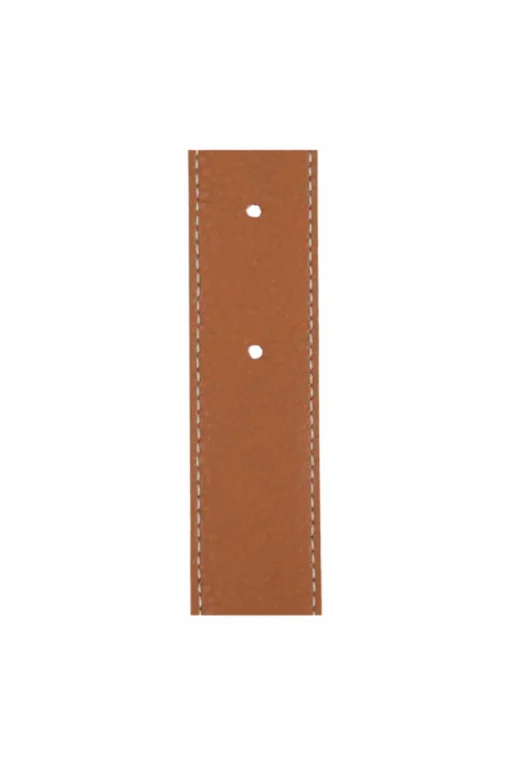 Double-Sided Pebble Leather Belt White/Tan/Gold