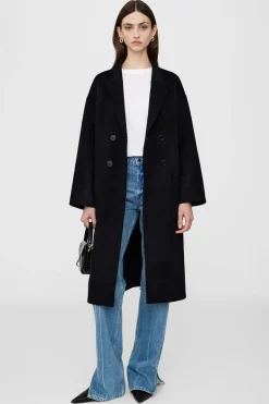 Dylan Coat Black Cashmere Blend