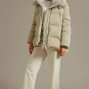Glazed Technical Parka 76cm Pearl