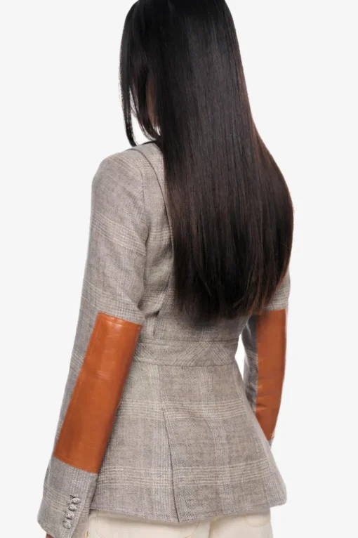 Hunting Blazer w/ Rectangle Elbow Patch Dove Glencheck