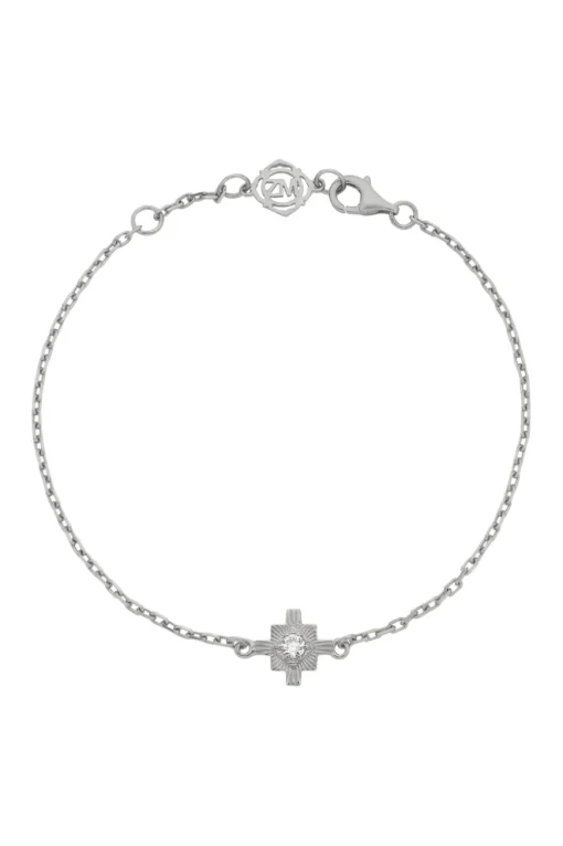 Inka Bracelet Sterling Silver - White Zircon
