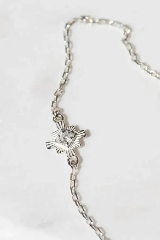 Inka Bracelet Sterling Silver - White Zircon