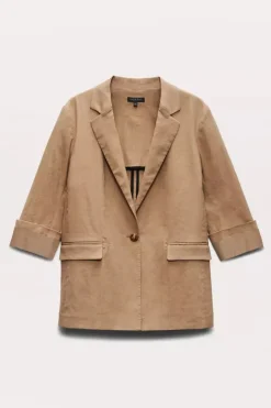 Jennie Linen Blazer Muted Brown