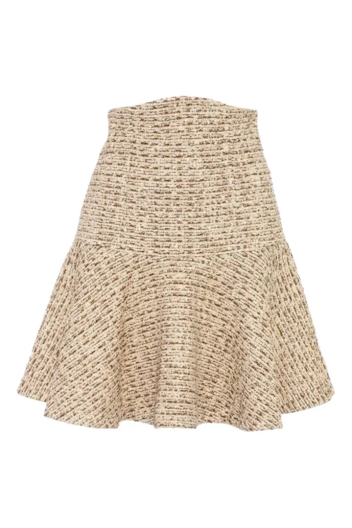 Julia Mini Skirt Tweed Cappuccino