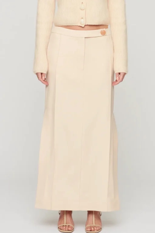 Kingston Pintuck Skirt Macadamia