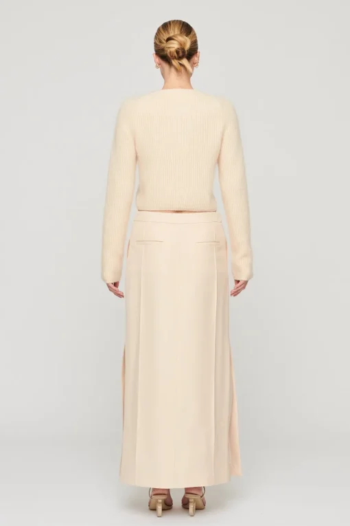 Kingston Pintuck Skirt Macadamia