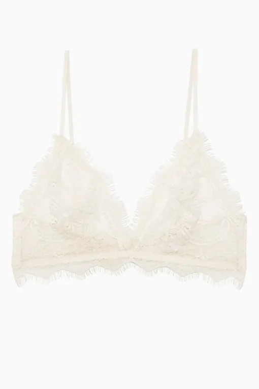 Lace Bra With Trim Nude