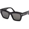 Luna Ft1191 01d 52 Shiny Black Smoke Polarized