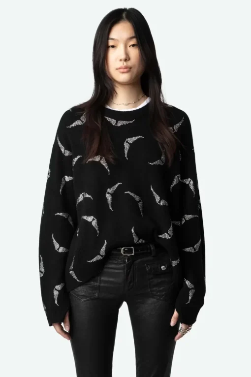 Markus Diamanté Wings Jumper Noir