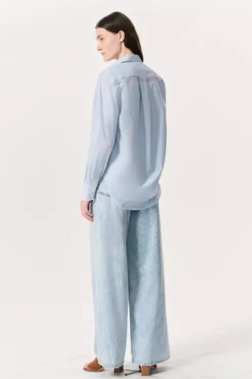Maxine Combo Shirt Light Blue