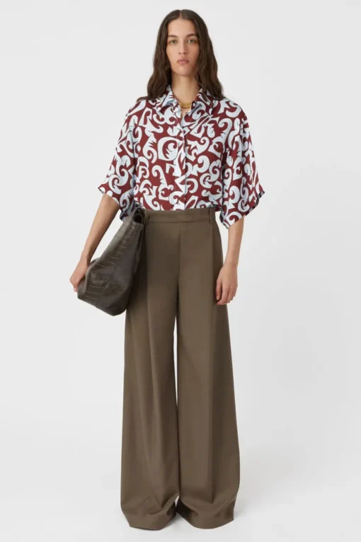 Medici Shirt Red And Ice Blue Print