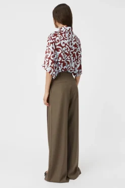 Medici Shirt Red And Ice Blue Print