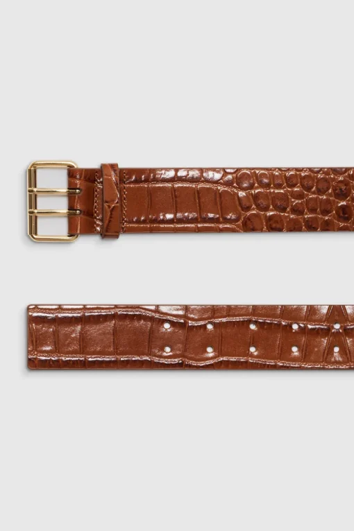 Mila Belt Embossed Brown