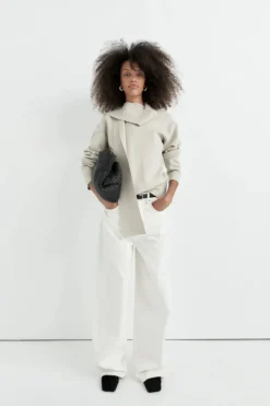 Milano Knit Scarf Jumper Creme