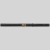 Monogram Belt Black Embossed