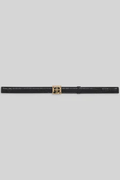 Monogram Belt Black Embossed