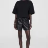 Myers Cropped Tee Framed Monogram Black