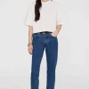 Myers Cropped Tee Framed Monogram Ivory