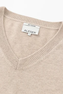 N.21 100% Cashmere Oversized High Low V Neck Champagne