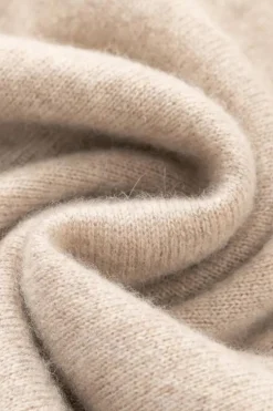 N.21 100% Cashmere Oversized High Low V Neck Champagne