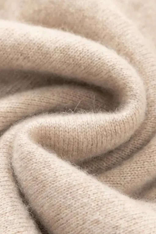 N.21 100% Cashmere Oversized High Low V Neck Champagne