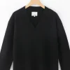 N.84 Cashmere Blend Oversized V Neck - Black