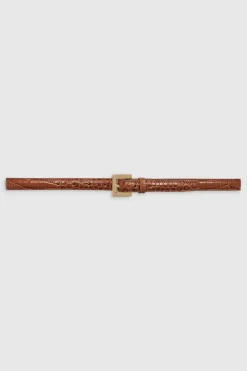 Nicola Belt Embossed Brown