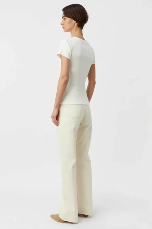 Nora Fitted Tee Soft White