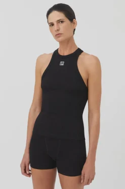 Nora Rib Top Black